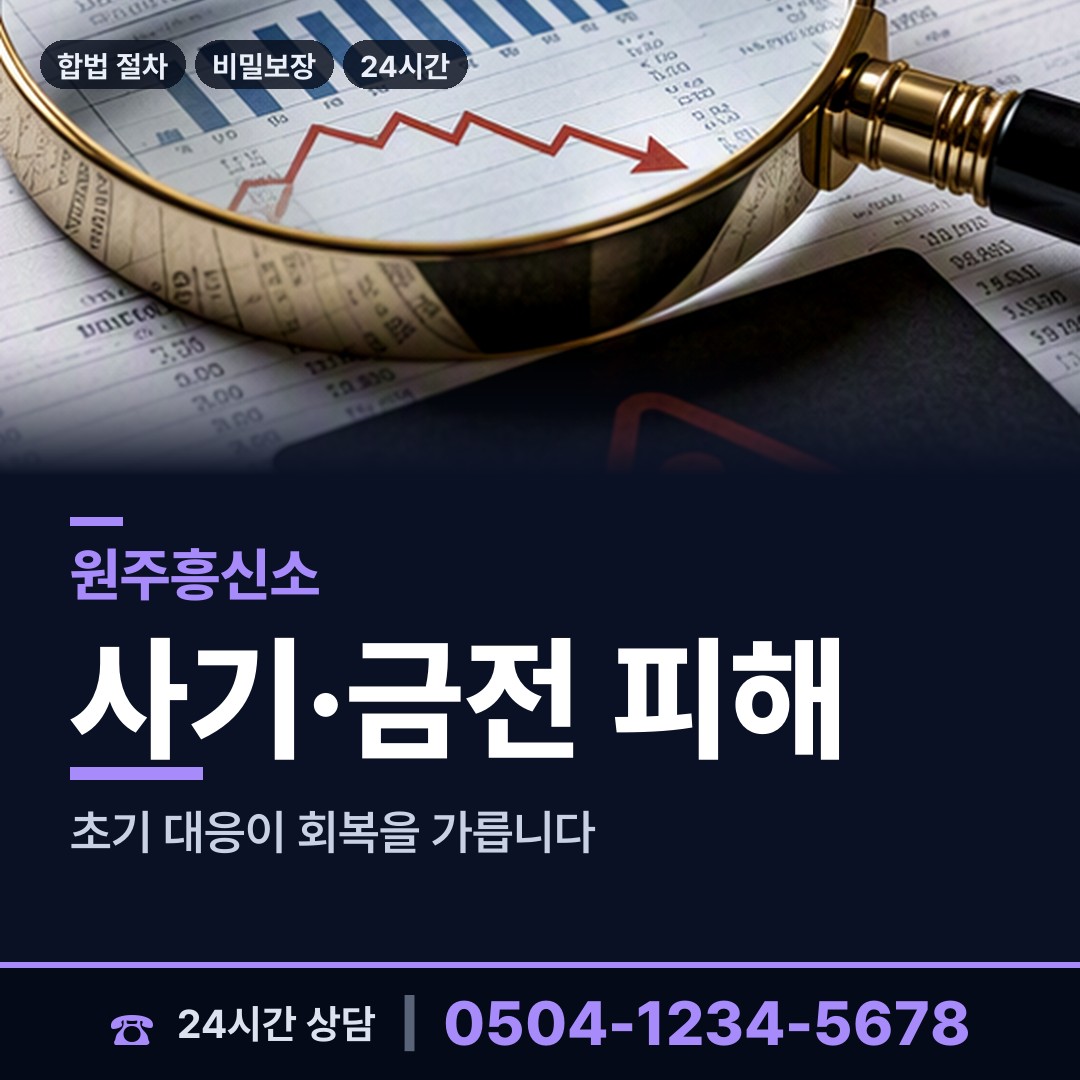 원주 학성동 중고거래사기 상담 안내